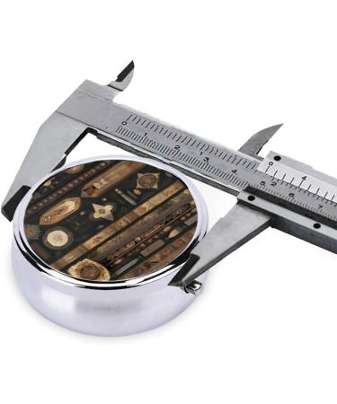 Bohemian Style Round Pill Box - 3 Compartment Organizer for Travel | Portable Pill Box for On-the-Go - Buy Online on GoSupps.com