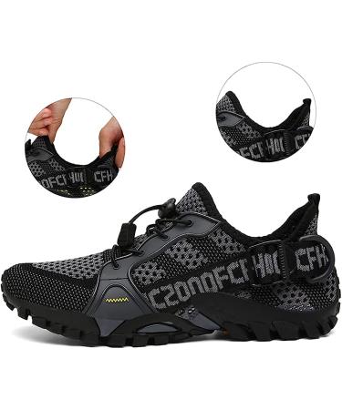 TANGYUGEN Water Shoes Men Women Quick Drying Outdoor Hiking Aqua Shoes - Grey - Buy Online on GoSupps.com
