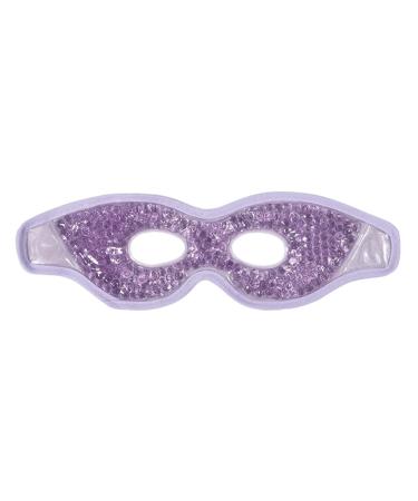 Fenteer cold cooling eye mask hot cold eye mask eye ice bag easy-to-use reusable gel pearl eye mask with eyelids violet
