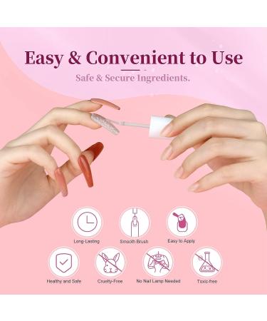 Saviland Dip Powder Liquid Set - 4+4 pcs French Manicure Starter Kit for Salon & DIY Use - Buy Online on GoSupps.com