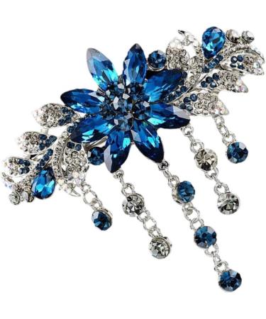 Hairpin Crystal Hair Clip Vintage Rhinestone Hair Clips Bridal Crystal Hair Barrettes Rhinestone Barrette Vintage Rhinestones Hair Clip Vintage Hair Clips Large Headgear Alloy Miss Inkblue colour - Buy Online on GoSupps.com
