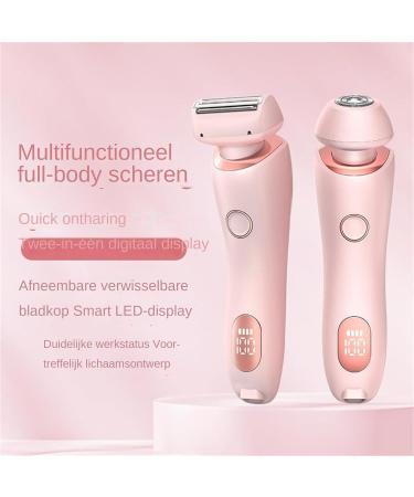 Bikini Trimmer Painless Hair Remover for WomenWet & Shavers for Women 2 in 1 Travel Arm Hair Trimmer for Women for Eyebrows Lips Face Legs Body Pink - Buy Online on GoSupps.com