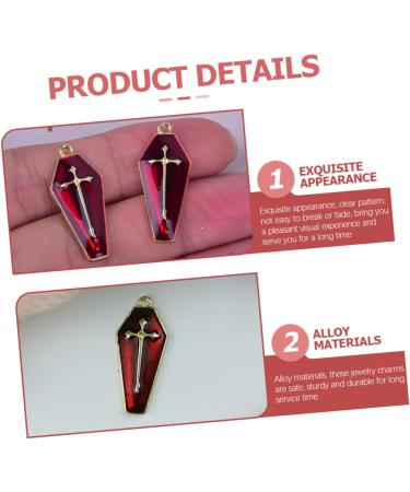 VILLCASE 120 Pcs Coffin Earrings Cross Necklaces Halloween Charm Enamel Coffin Pendant Vintage Coffin Beads Charms for Necklace Metal Coffin Charm Necklace Locket Alloy Bracelet Jewelry - Buy Online on GoSupps.com