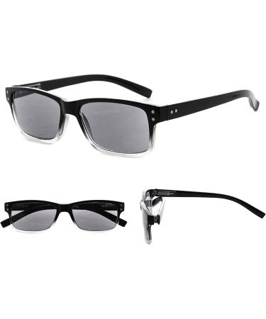 5 Pairs of Grey Lens Reading Glasses with Spring Hinge for Men and Women - 2.25x Magnification - Buy Online on GoSupps.com