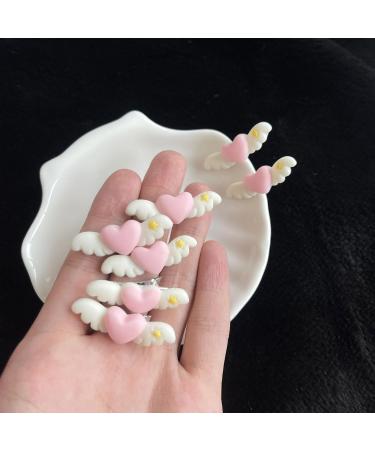 amangul Matte Hair Clip for Hot Girls Heart Wing Shape Hair Barrettes Duckbill Ponytail Hair Barrettes for Teens Girls - Buy Online on GoSupps.com