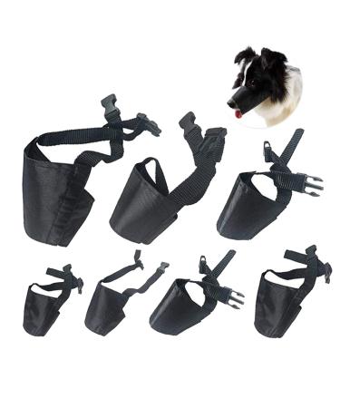 Amacoam dog muzzle nylon 7 pieces adjustable breathable safety muzzle dog dog for small dogs medium dogs large dogs large dogs anti-bite anti-bark anti-chewing safety protection black - Buy Online on GoSupps.com