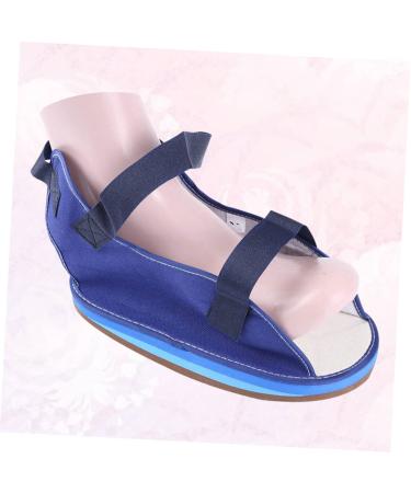 GLEAVI Square Toe Sandals for Women - Ankle Braces for Broken Feet - Foot Protective Shoes for Fracture Care - Blue - Buy Online on GoSupps.com