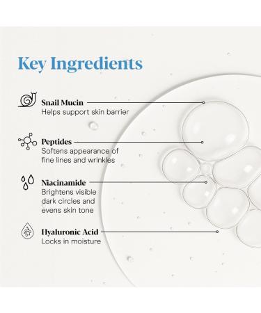 Baebody Snail Mucin Eye Cream (30 ml/1.06 fl oz) - Anti-Aging Eye Cream for Dark Circles and Dry Skin - Snail Mucin Serum with Peptides and Hyaluronic Acid - Buy Online on GoSupps.com