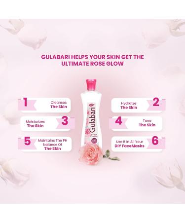 Dabur Gulabari Rose Water/Skin Toner 250ml - Hydrating & Refreshing Formula - Buy Online on GoSupps.com