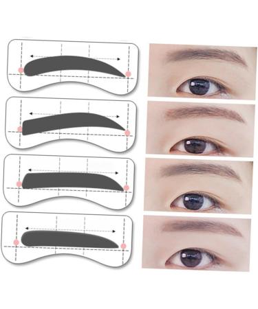 MAGICLULU 64 Pairs 8 Eyebrow Card Eyebrow Stencils Eyebrow Stickers Eyebrow Makeup Tools Conjoined Card mediumx2pcs As Shownx2pcs - Buy Online on GoSupps.com