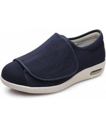 NVBHOF Men's Adjustable Diabetic Shoes for Swollen Feet - Deep Blue, Size 12 - Buy Online on GoSupps.com