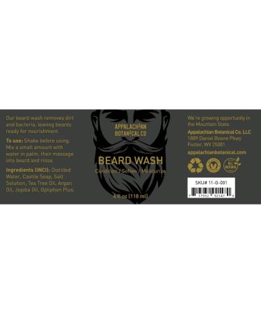Beard Wash for Men - 4 fl oz Beard Shampoo & Conditioner | Nourishing Beard Soap for Ultimate Grooming - Buy Online on GoSupps.com