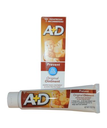 A+D Zinc Oxide Diaper Rash Cream with Aloe 4 Ounces Each (Pack of 3)
