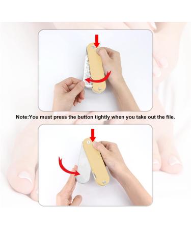 Foldable Foot Rasp File Callus Remover 3 in 1 Stainless Steel Pedicure Foot Scraper with 3 Sides to Remove Cracked Heels Hard Skin Smooth Feet Can Be Used Wet or Dry Skin(Champagne) - Buy Online on GoSupps.com