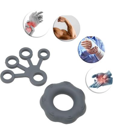 Finger Exerciser Flexible Finger Stretcher Soft Flexible Portable Silicone Hand Grip Strengthener Finger Stretcher for Weak Hands Elderly Dark Gray - Buy Online on GoSupps.com