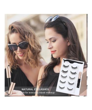 Shop 5 Pairs Magnetic Eyelashes - 3D False Mink Lashes No-Eyeliner Needed | Includes Magnet Lashes & Beauty Tweezer Set - Buy Online on GoSupps.com