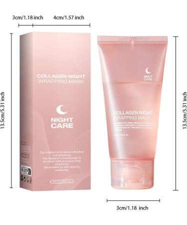 Collagens Night Wrapping Mask Firming Tear-Off Facepiece 75ml Night Facepiece Translucent Hydrating Firming Night Mask Hydrolyzed Collagens Perfect for Dry & Dehydrated Skin - Buy Online on GoSupps.com