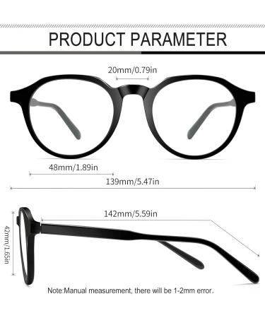 Joopin Blue Light Filter Glasses for Men & Women | D-Vintage Black Gaming & Computer Glasses - Buy Online on GoSupps.com