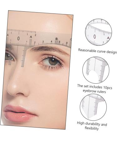 Baluue 20 Pcs Eyebrow Design Ruler Microblading Adhesive Eyebrow Sticker Eyebrow Ruler Tool White Plastic 22x5cmx2pcs Whitex2pcs - Buy Online on GoSupps.com
