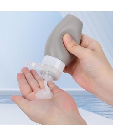 Uervoton 4 Pack Silicone Travel Bottle Leak Proof Refillable Squeezable Containers Set with Label and Transparent Carry Bag for Liquid Shampoos Soap and Toiletries - 90ml TB-4PACK - Buy Online on GoSupps.com