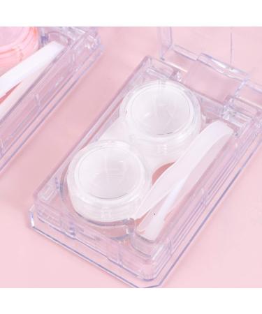 Exceart Decorative Lens Container - Cute 2-Piece Travel Kit for Contacts | White & Pink Mini Storage Box - Buy Online on GoSupps.com