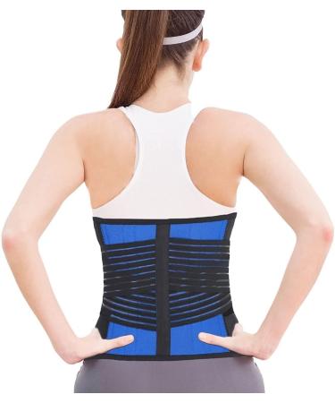 Back Brace Lumbar Support Back Braces Waist Support Belt Back Posture Corrector Lumbar Spine Decompression Waist Belt(Large) Large Blue - Buy Online on GoSupps.com