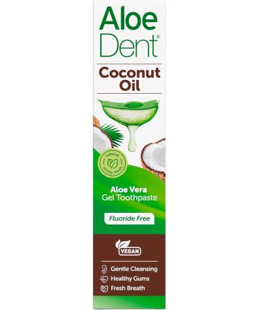 Aloedent Coconut Oil Toothpaste 100ml | Fluoride-Free Vegan & SLS-Free for Healthy Gums - Buy Online on GoSupps.com