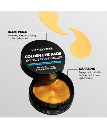 Vitamasques Patchs hydrogel dor s pour yeux gonfl s et yeux : rafra chit en 15 minutes - Formul en Cor e - 32 paires/64 patchs hydrogel - Buy Online on GoSupps.com