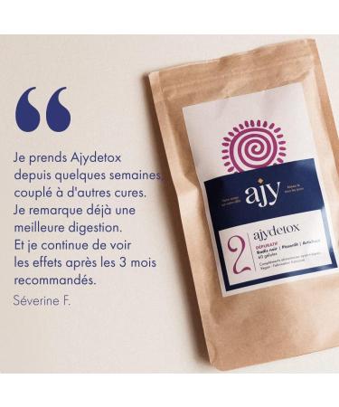 AJY DETOX ORGANIC | Dietary supplement digestion & liver detox | Artichoke Black Radish Dandelion & Maltodextrin | 60 capsules 1 month - Buy Online on GoSupps.com