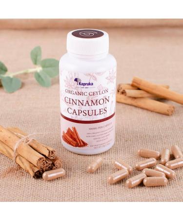 KAPRUKA Organic Ceylon Cinnamon Capsules 1000 mg (2 Capsules) | 100 Capsules 100% Organic Ceylon Cinnamon Pills Vegan Cinnamon Tablets - Buy Online on GoSupps.com