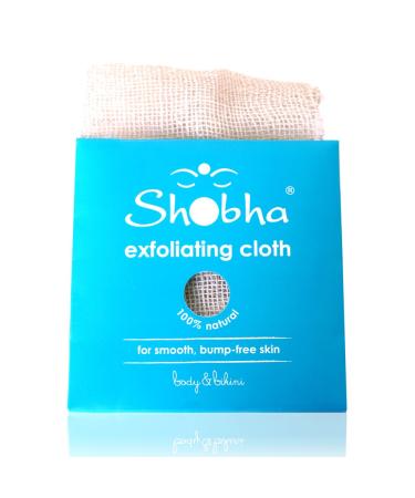 Shobha Exfoliating Cloth   Reusable Natural Body Scrubber   Remove Dead Skin and Prevent Ingrown Hairs   Washcloth Suitable for Sensitive Body and Bikini Areas   Shower Loofah Alternative