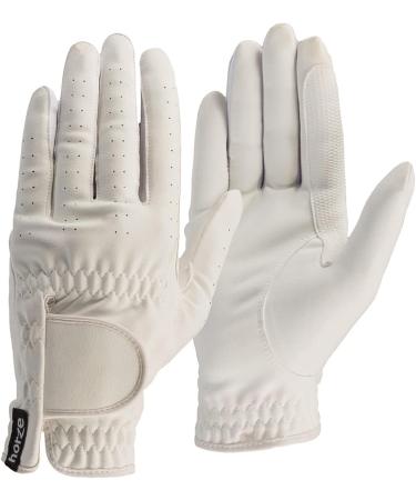 HORZE Eleanor Flex Fit Riding Gloves White 6 - Buy Online on GoSupps.com