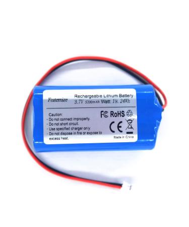 5200mAh 3.7v Lithium ion Battery with 2.0Pin JST-PH JST 2.0/2P Plug Rechargeable Battery Pack Lithium 3.7 Volt Batteries for Electronics, Toys, Lighting, Equipment, Bluetooth Speaker Other Products.