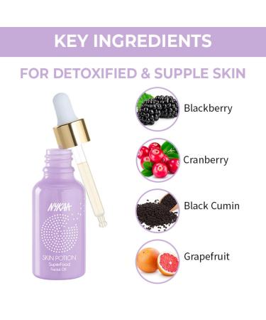 Nykaa Naturals Skin Potion Superfoods Facial Oil - Hydrating & Fortifying Face Oil for Dry Skin - Clear Clogged Pores - 1 oz International Shipping - Buy Online on GoSupps.com