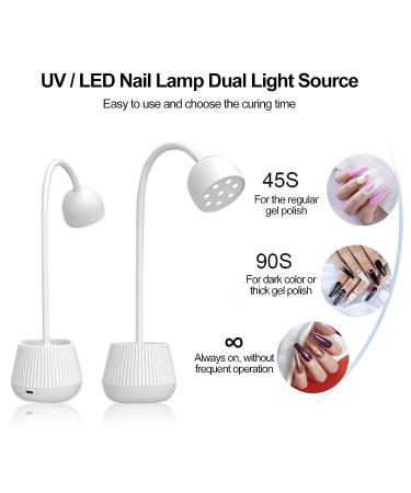 24W LED UV Nail Lamp for Gel Nails | 360 Rotatable Gooseneck Nail Dryer - Buy Online on GoSupps.com
