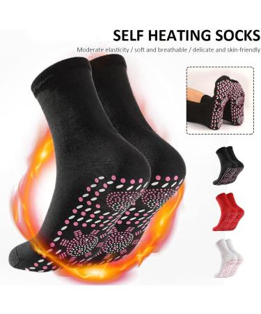 Tourmaline Slimming Health Socks - Self-Heating & Massage - Weight Loss Support (Black 3 Pairs) | International Shipping - Buy Online on GoSupps.com