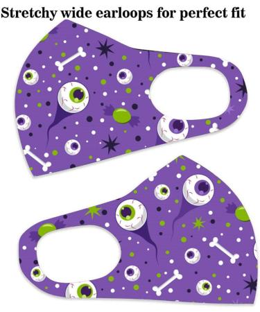 Yliquor 5pc Adult Halloween Mouth Mask for Protection Face and Nose Health Washable Earloop Mask Reusable Washable for Men Women Adults (5 PC A) - Buy Online on GoSupps.com