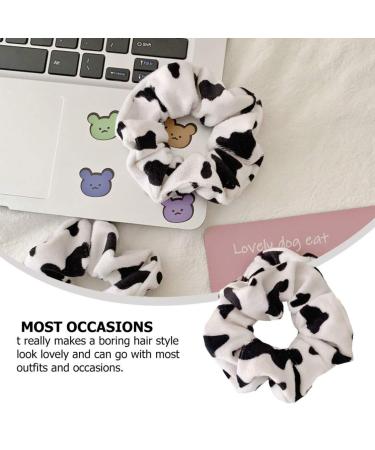 Elastic Cow Pattern Hair Ties - Ponytail Holders for Girls | Durable Elastic Cords | International Shipping - Buy Online on GoSupps.com