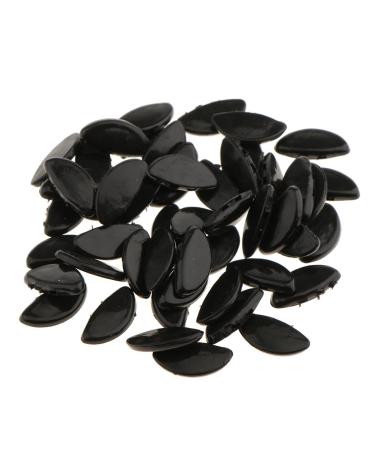 25 Pairs of 15mm Black Oval Silicone Push-In Nose Pads for Eyeglasses - Comfortable & Durable | International Shipping - Buy Online on GoSupps.com