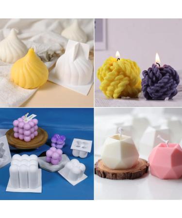 6Pcs Silicone Candle Making Kit with Yarn Ball, Bubble, 3D Rose, Cake, Soy Wax, and Soap Molds - DIY Scented Candle and Baking Desserts - Buy Online on GoSupps.com