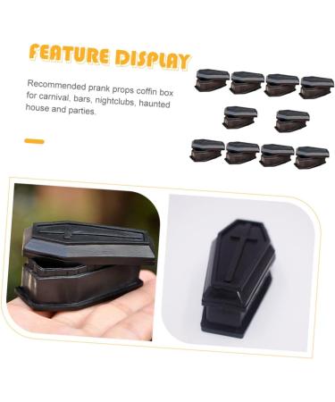 Ciieeo 30 Pcs Coffin Model Graveyard Prop Halloween Coffin Statue Coffin Shaped Boxes Candy Bowls Decorative Haunted House Prop Toys Ornament Prank Props With Cover Plastic Fake 5.5X3.7X2.3CMx3pcs Blackx3pcs - Buy Online on GoSupps.com