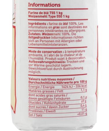 Bread Making bundle T55 Flour 1kg and Fresh Yeast 12 x 42g - Buy Online on GoSupps.com