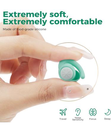 Buy Ear Plugs for Sleeping - Reusable Silicone Noise Cancelling Earplugs (2 Pairs) | Sound Blocking for Sleep Travel Study - Medium Green - Buy Online on GoSupps.com