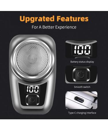 Mini Shaver Electric Shaver USB Pocket Shaver with LED Charge Indicator UK Rechargeable Portable Electric Face Shaver Razor Travel Beard Trimmer for Men Gift for Father Boyfriend Husband - Buy Online on GoSupps.com