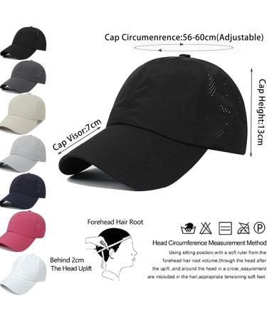Shop Pference Women s Summer Adjustable Baseball Cap - Fast Drying Breathable Unisex Criss Cross Hat - Perfect for Sports - Black - Buy Online on GoSupps.com