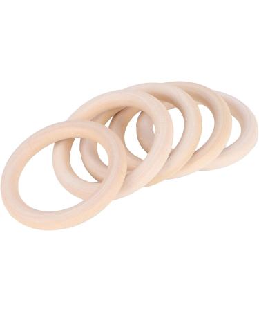 20 Pcs Baby Wooden Rings - Natural 65mm Tinkering Circles for DIY Crafts & Art | Unfinished Wood Rings for Childhood Projects - Buy Online on GoSupps.com