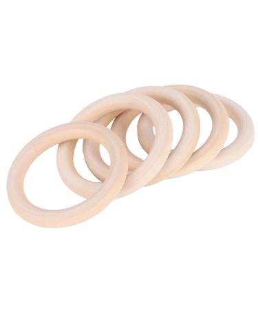 Folosafar wooden rings DIY crafts smooth surface in food quality which is durable for babies to play or chewing while teething