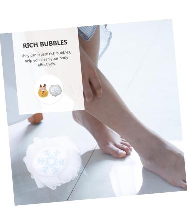 2pcs Bath Ball Shower Puff & Loofah Set | Holiday Bath Scrubber & Back Scrubber | Premium Shower Sponge Pouf - Buy Online on GoSupps.com