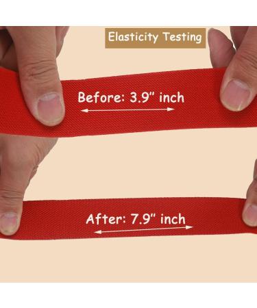 1 1/2 Inch Red Knit Elastic Band - 10 Yards Double-Side Twill Woven Heavy Stretch Elastic Spool for Sewing - Ideal for Pants, Waistbands, Wigs, Skirts, Crafts - Red Color - Buy Online on GoSupps.com