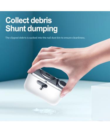 2-in-1 Electric Nail Trimmer with LED Light and Automatic Debris Collection Easy Operation Suitable for All Ages - Buy Online on GoSupps.com